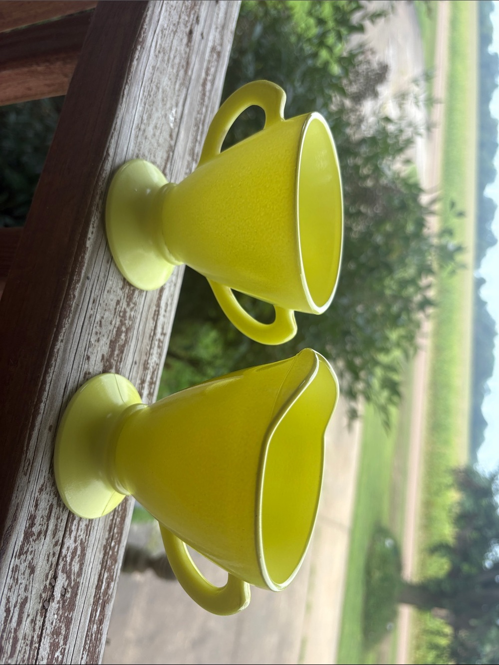 Anchor Hocking Yellow Glass Sugar and Creamer Set
